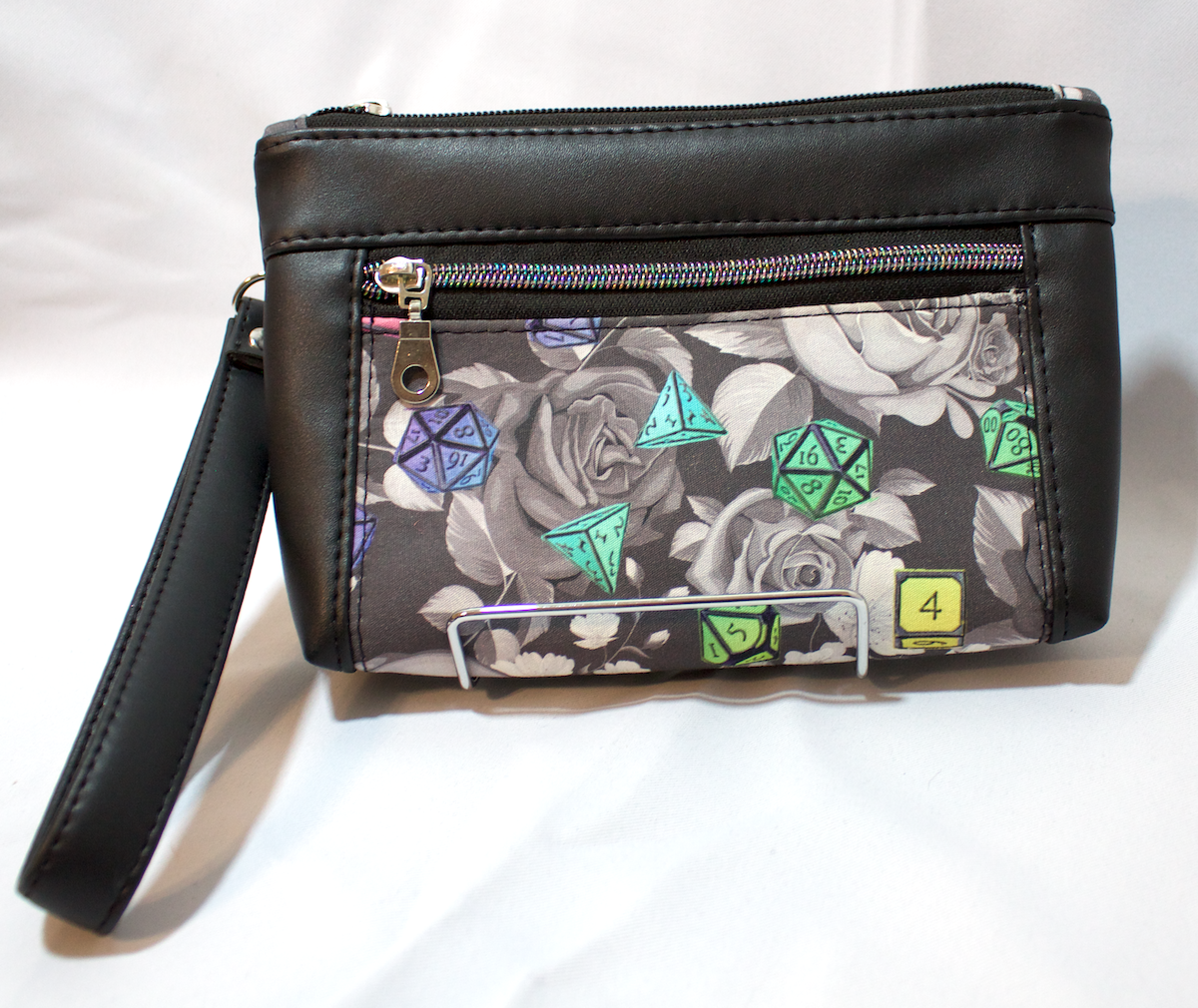 Wristlet Clutch zipper pouch black