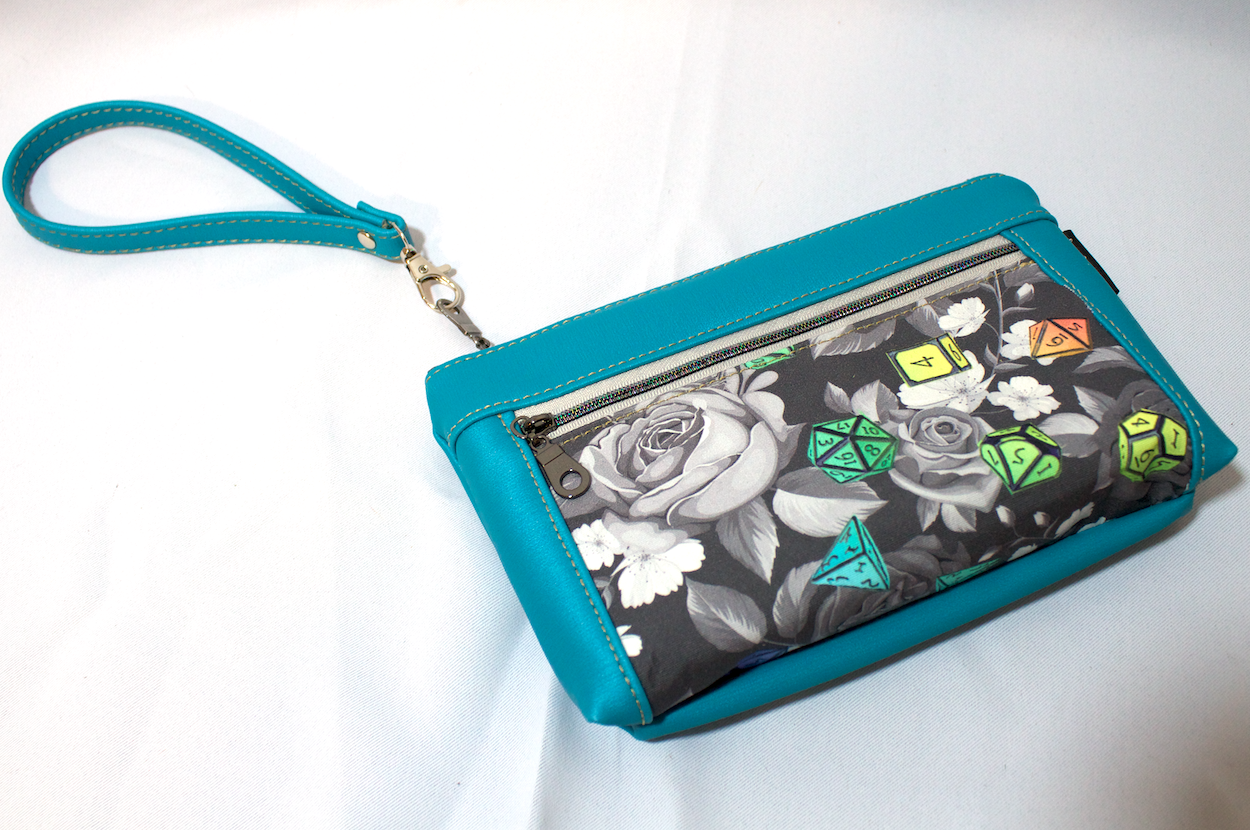 Wristlet Clutch zipper pouch turquoise