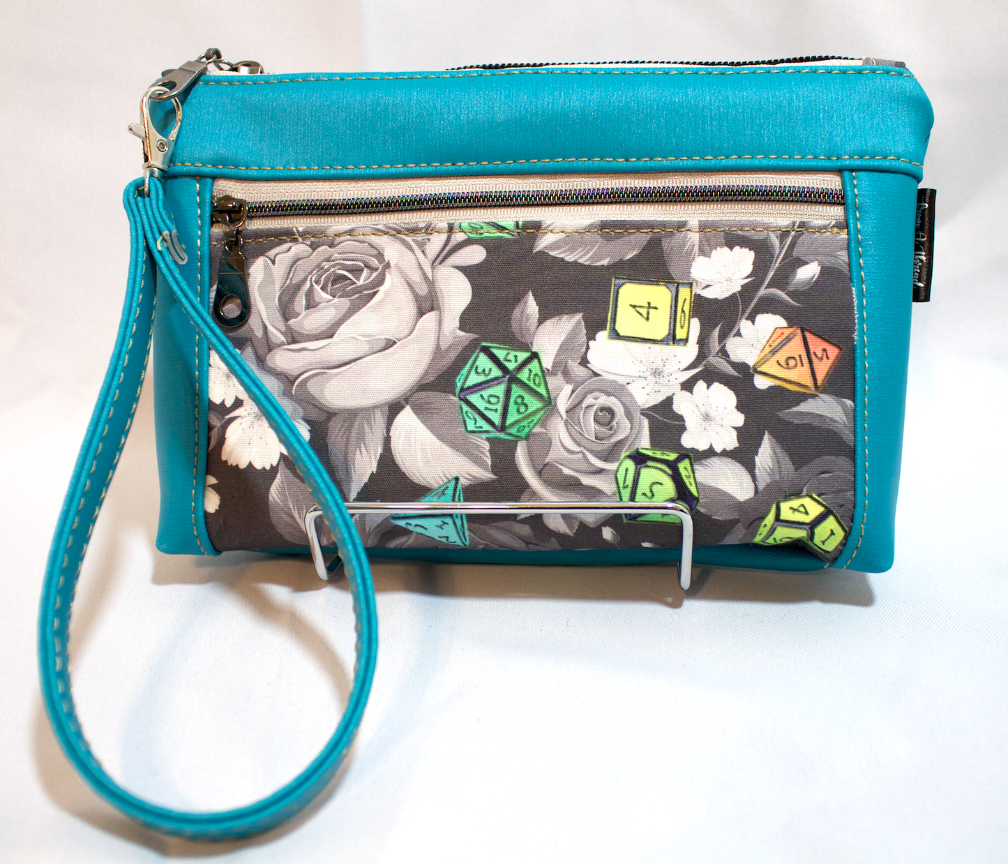 Wristlet Clutch zipper pouch turquoise