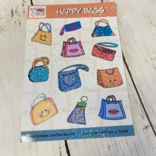 Waterproof Happy Bag Stickers
