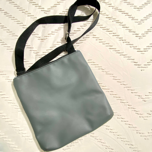 Koda Crossbody Bag grayish black with blue, purple, gray accent