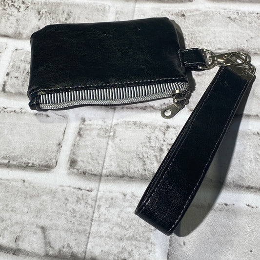 Keychain wristlet zipper pouch