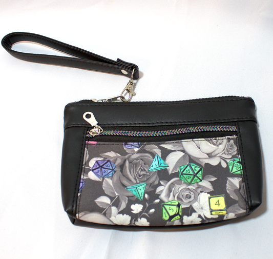 Wristlet Clutch zipper pouch black