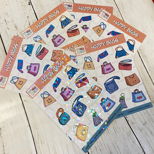 Waterproof Happy Bag Stickers