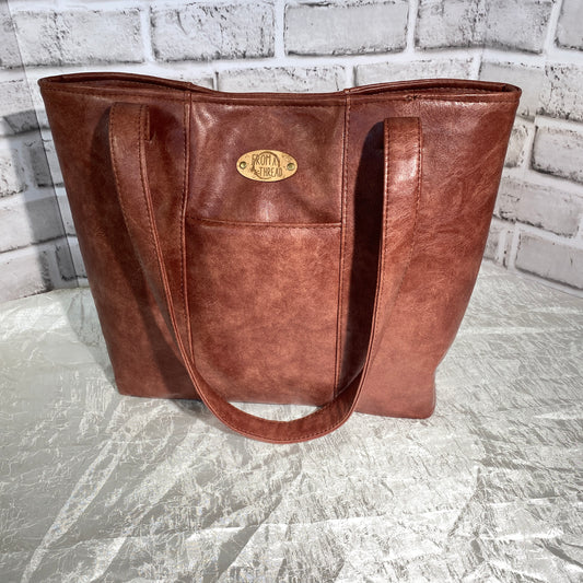 Large Tote in brown vinyl