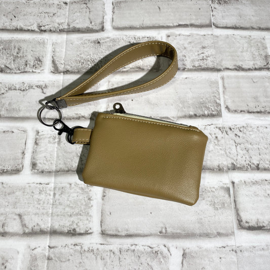 Keychain wristlet zipper pouch