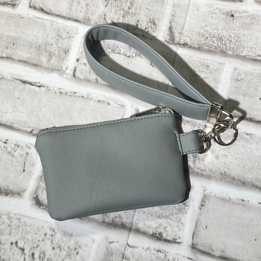 Keychain wristlet zipper pouch